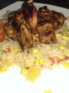 Jerk Chicken with Pineapple Rice